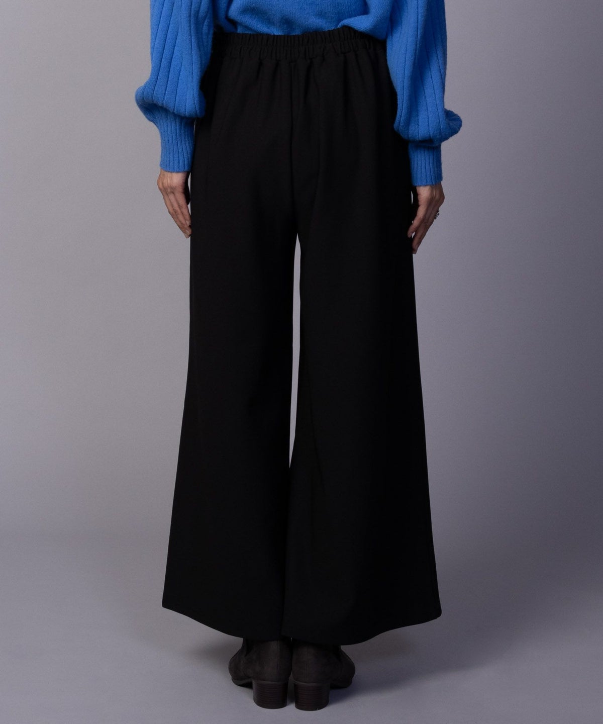 NAVY ボンディングワイドパンツ レディース