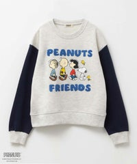 PEANUTS SNOOPY 袖配色トレーナー キッズ