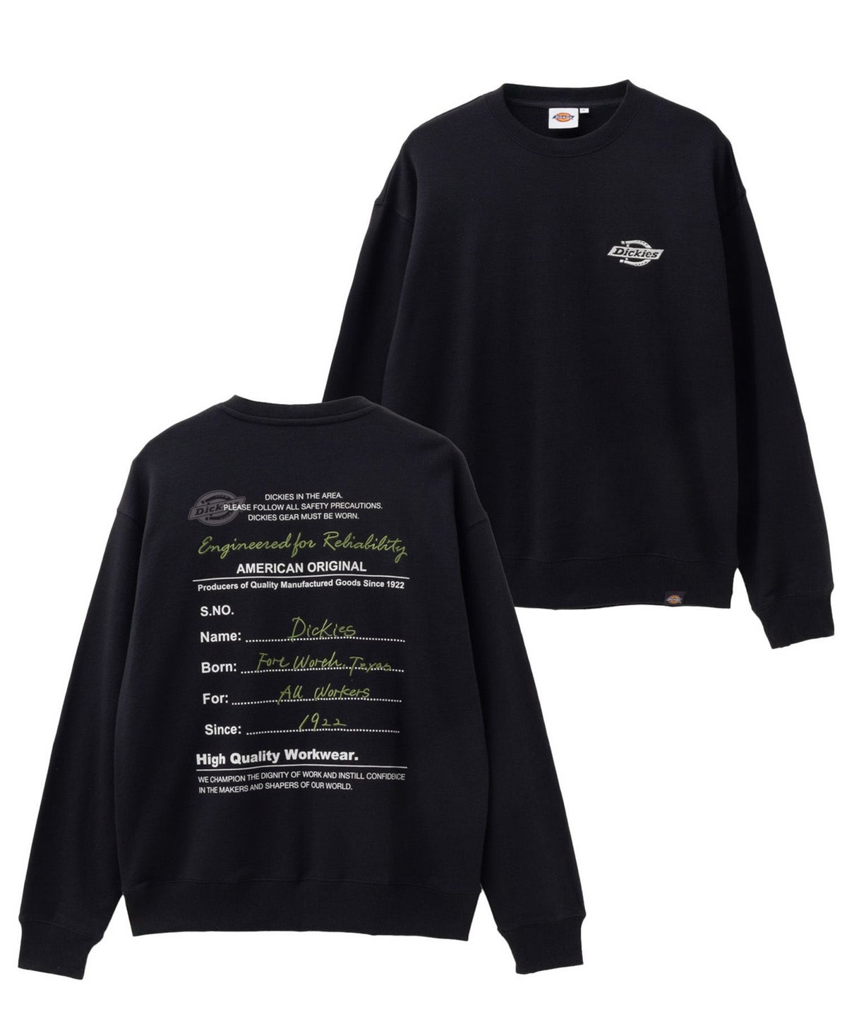 Dickies 裏毛刺繍クルーネック メンズ