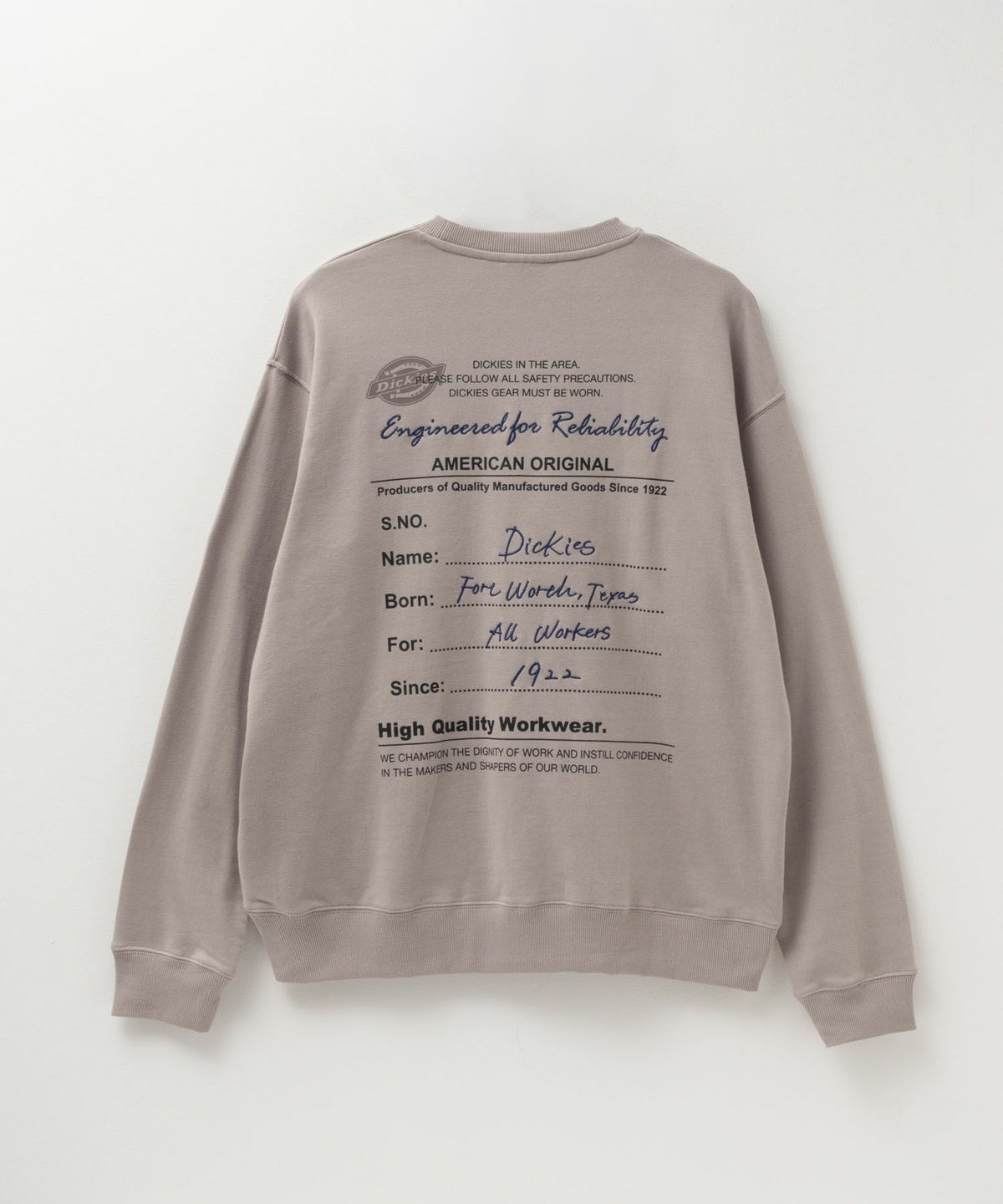 Dickies 裏毛刺繍クルーネック メンズ