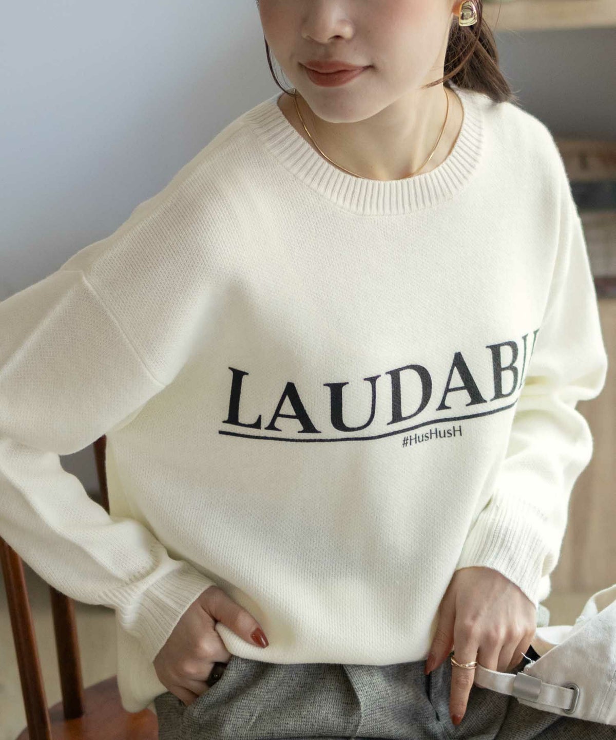 HusHusH プリントプルオーバー レディース