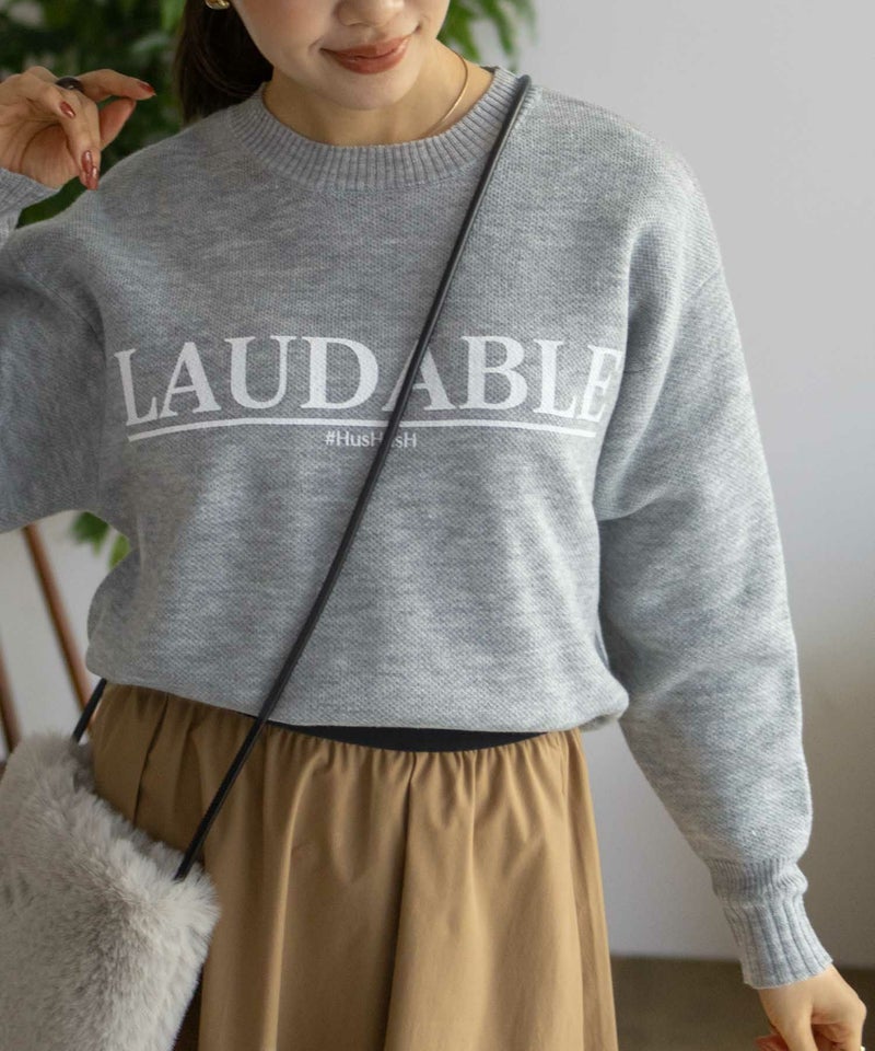 [期間限定knit]HusHusH  プリントプルオーバー レディース商品画像-2