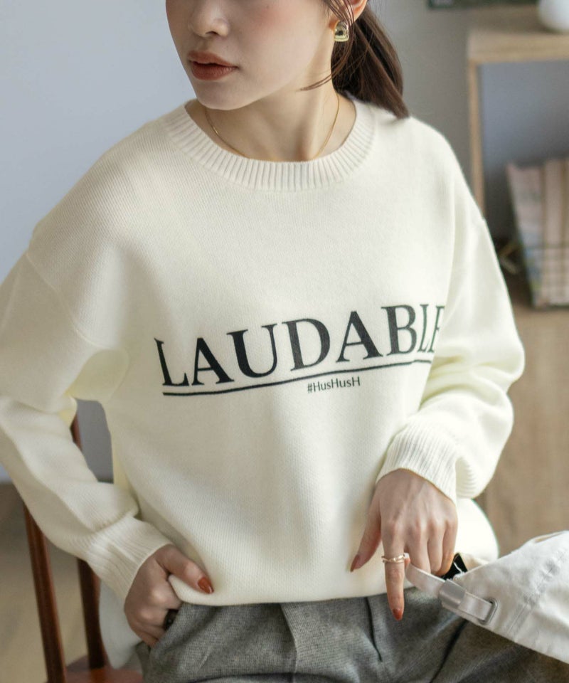 [期間限定knit]HusHusH  プリントプルオーバー レディース商品画像-6