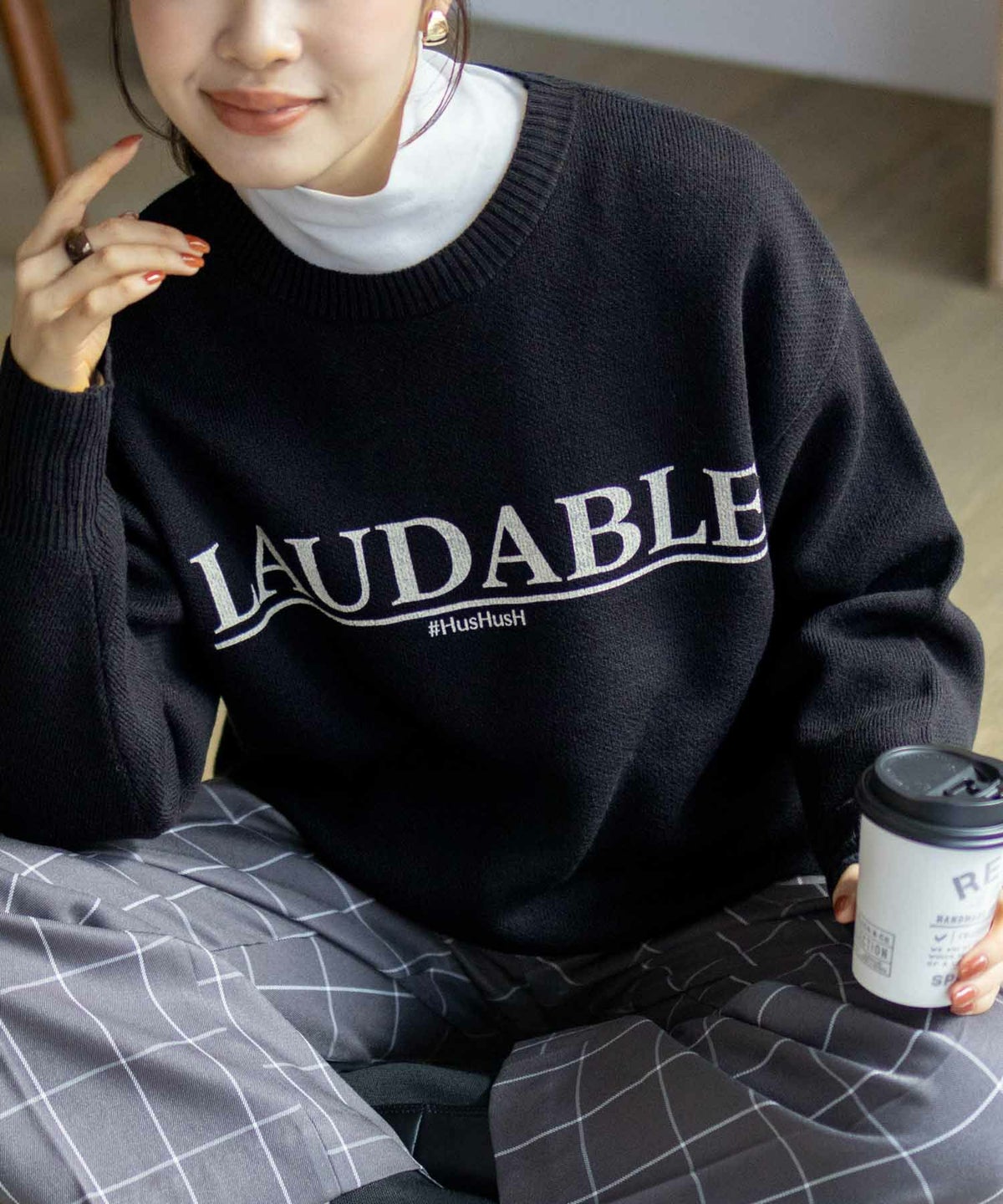 HusHusH プリントプルオーバー レディース