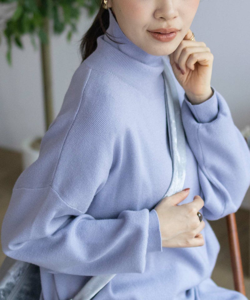 [期間限定knit]HusHusH  リブタートルネック レディース商品画像-3