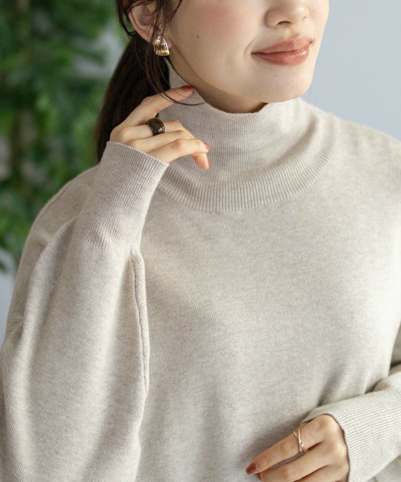 [期間限定knit]HusHusH  リブタートルネック レディース商品画像-4