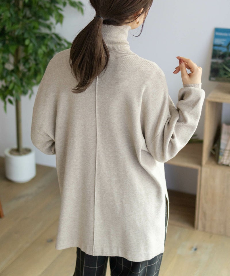 [期間限定knit]HusHusH  リブタートルネック レディース商品画像-11