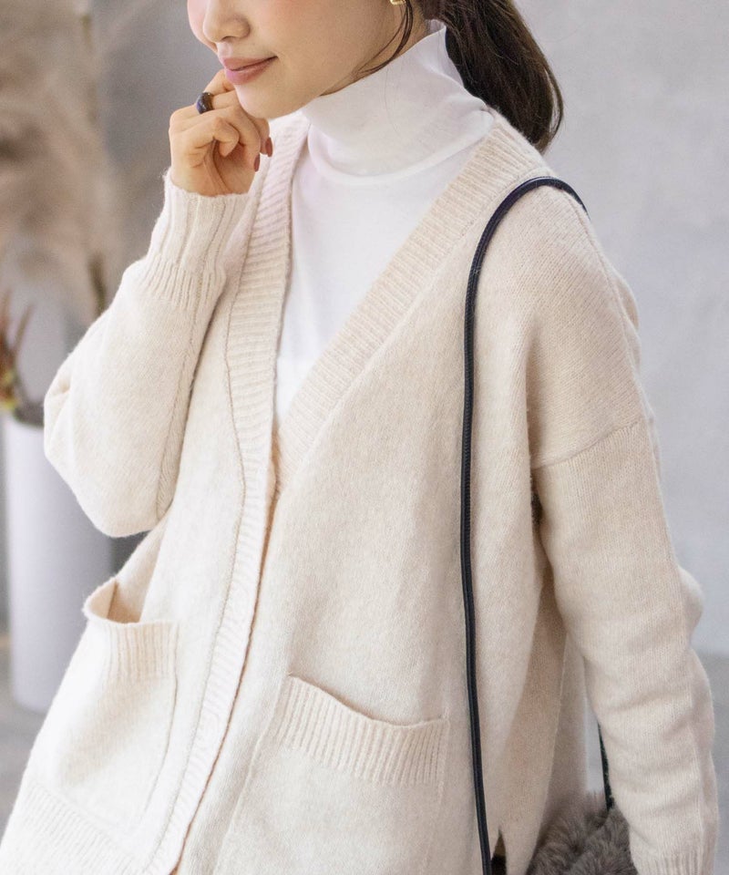 [期間限定knit]HusHusH  杢ロングカーディガン レディース商品画像-1