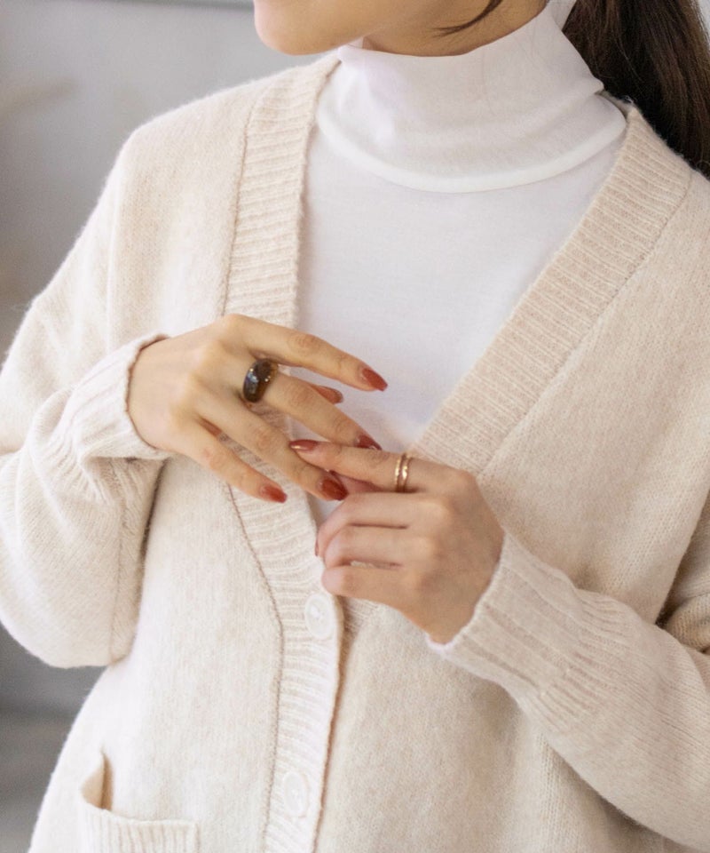 [期間限定knit]HusHusH  杢ロングカーディガン レディース商品画像-5