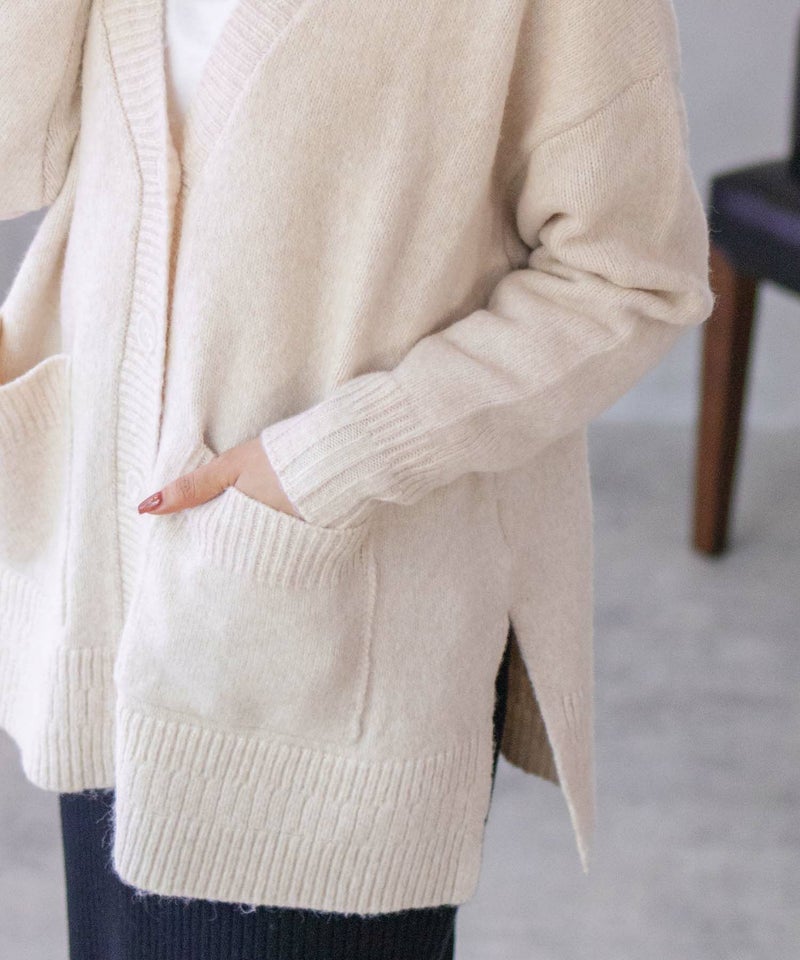 [期間限定knit]HusHusH  杢ロングカーディガン レディース商品画像-6