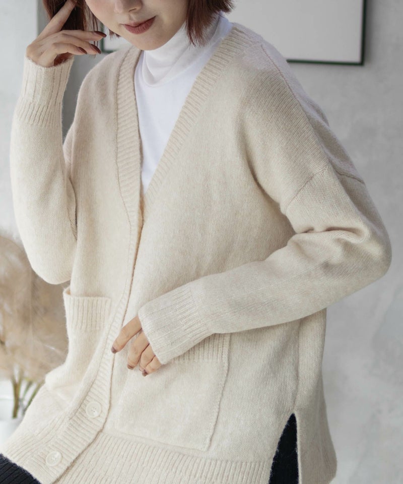 [期間限定knit]HusHusH  杢ロングカーディガン レディース商品画像-7