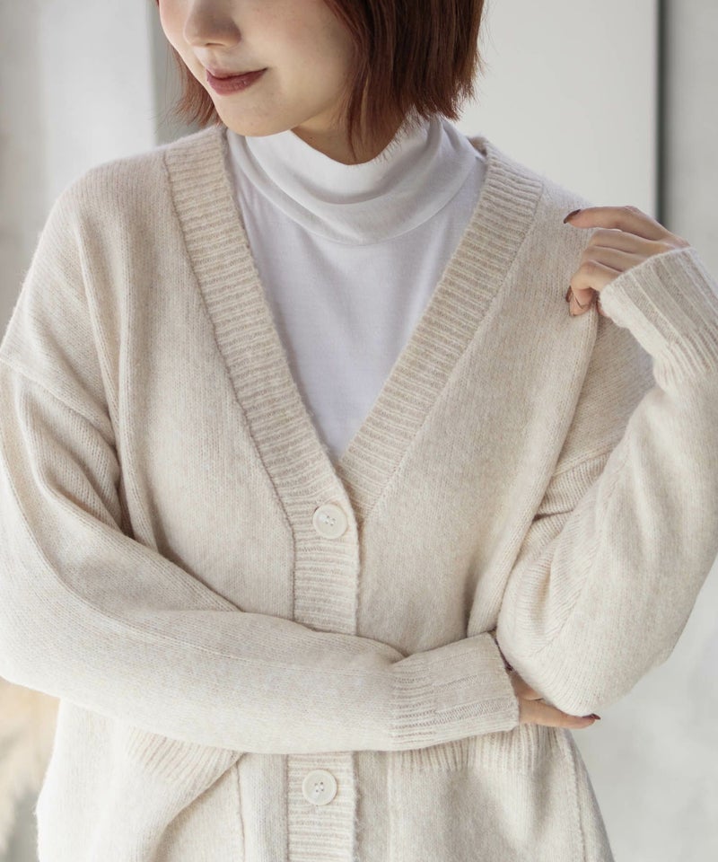 [期間限定knit]HusHusH  杢ロングカーディガン レディース商品画像-8