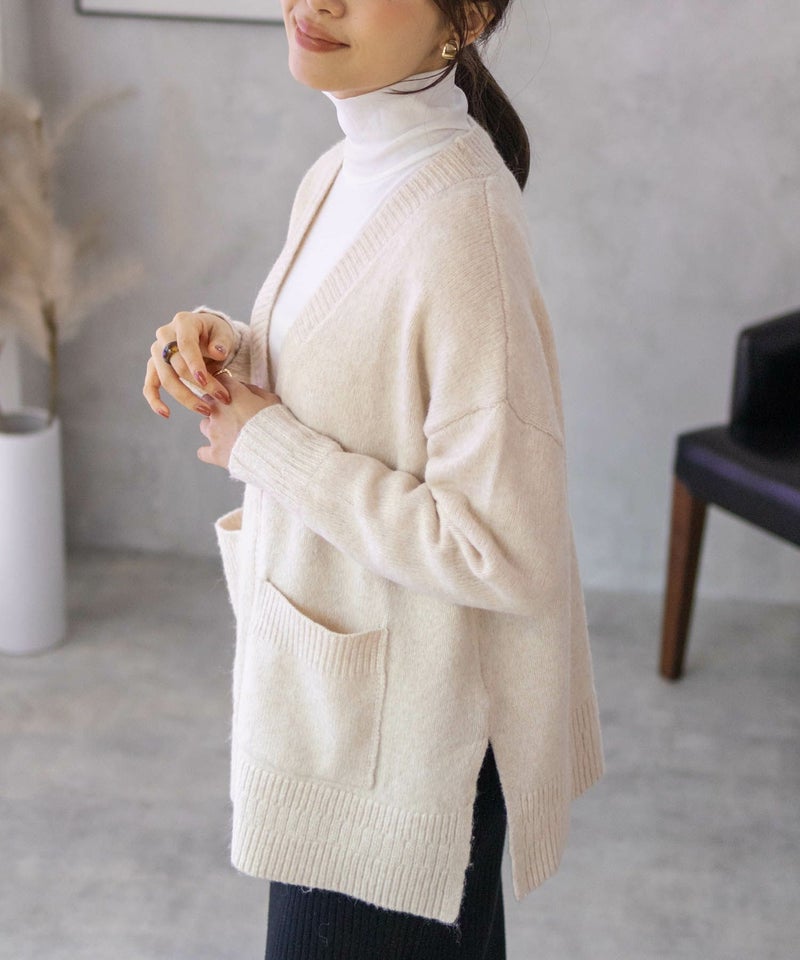 [期間限定knit]HusHusH  杢ロングカーディガン レディース商品画像-10