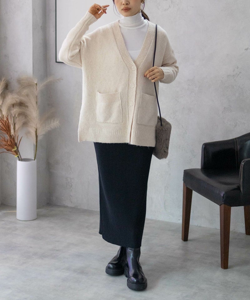 [期間限定knit]HusHusH  杢ロングカーディガン レディース商品画像-12