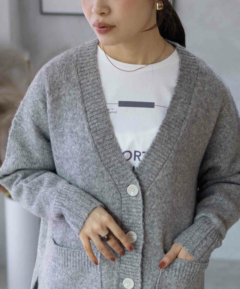 [期間限定knit]HusHusH  杢ロングカーディガン レディース商品画像-15