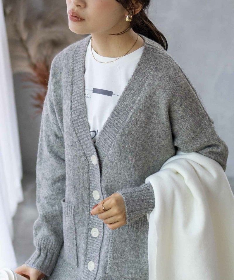 [期間限定knit]HusHusH  杢ロングカーディガン レディース商品画像-16