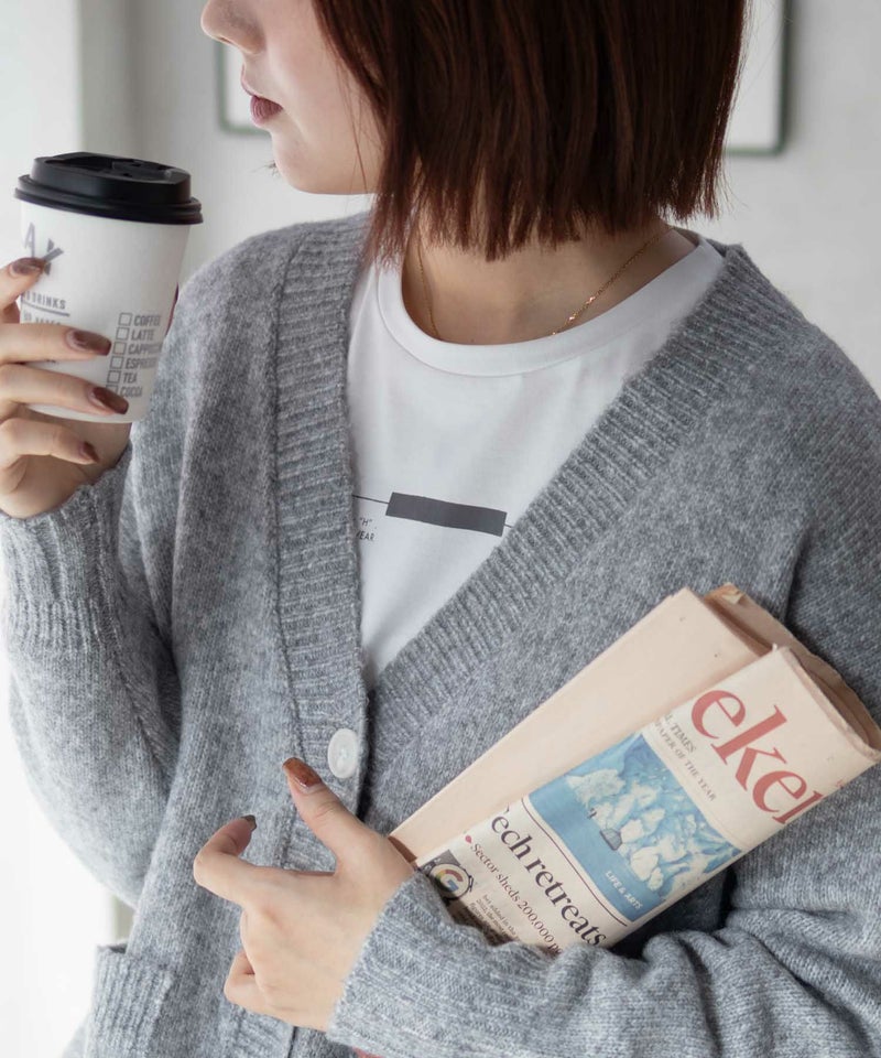 [期間限定knit]HusHusH  杢ロングカーディガン レディース商品画像-17