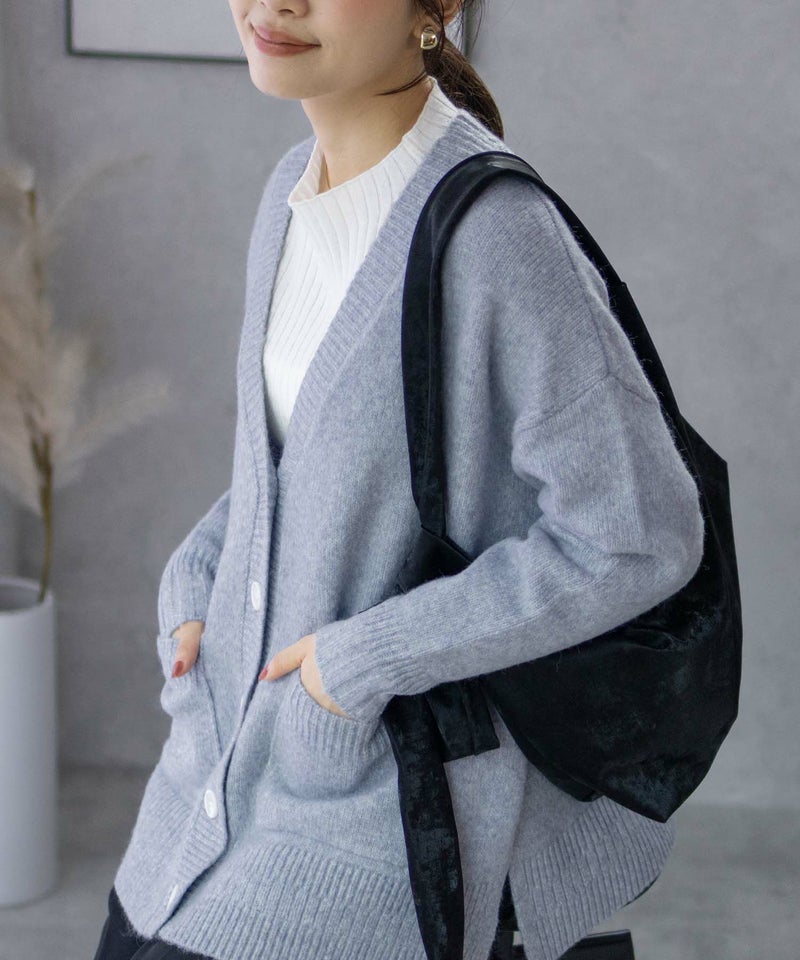 [期間限定knit]HusHusH  杢ロングカーディガン レディース商品画像-22