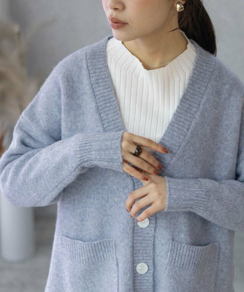 [期間限定knit]HusHusH  杢ロングカーディガン レディース商品画像-23