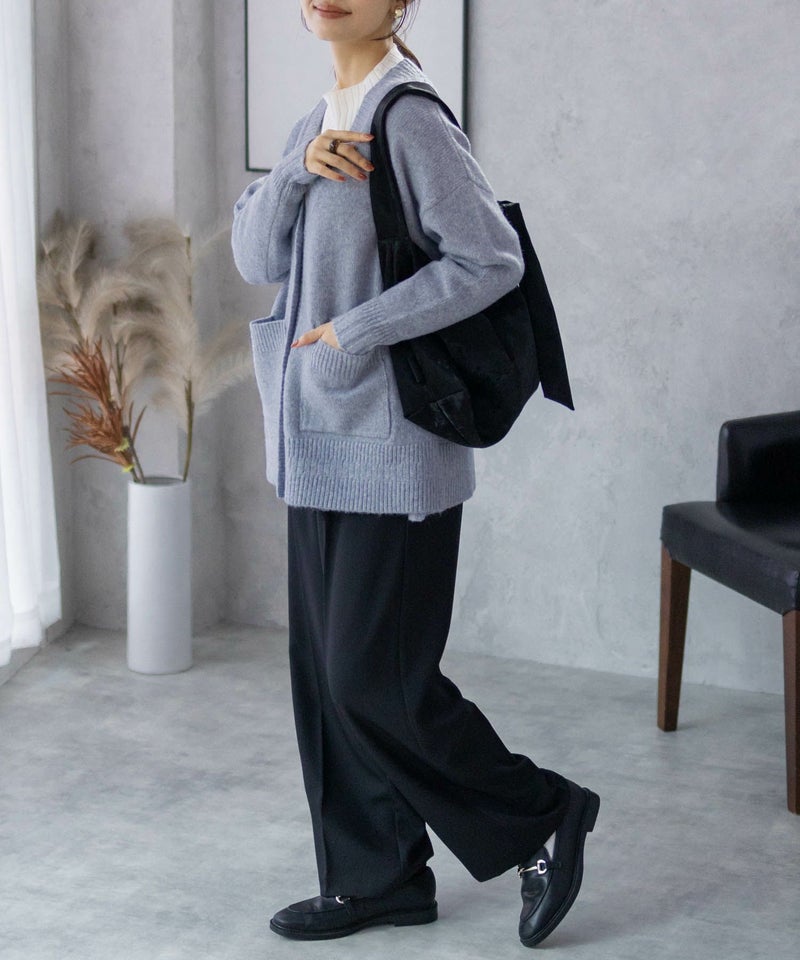 [期間限定knit]HusHusH  杢ロングカーディガン レディース商品画像-28