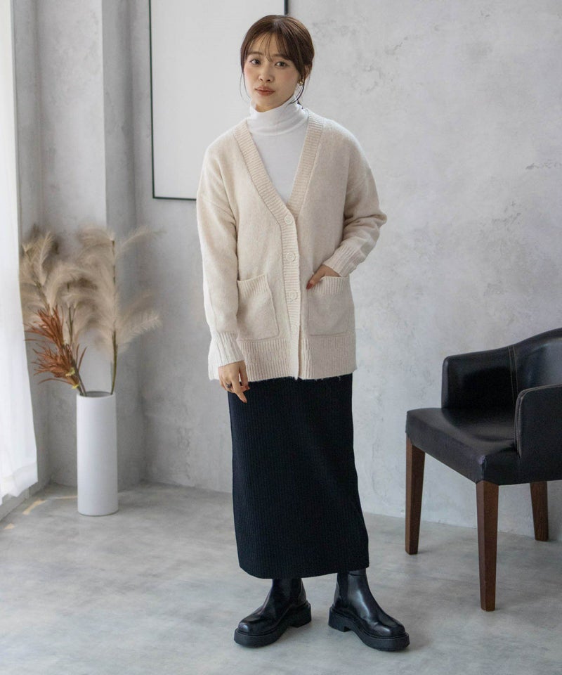 [期間限定knit]HusHusH  杢ロングカーディガン レディース商品画像-37