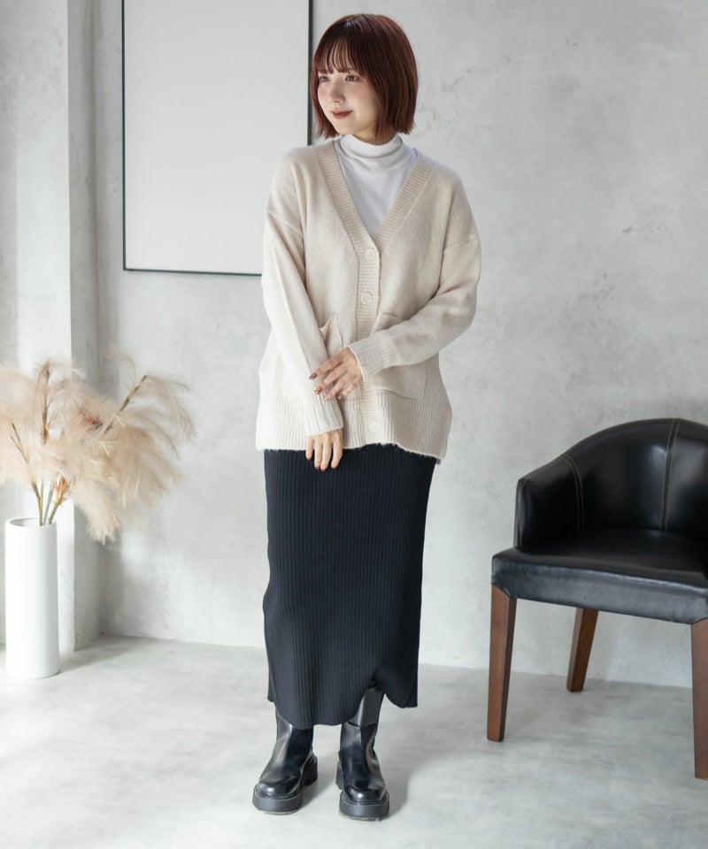 [期間限定knit]HusHusH  杢ロングカーディガン レディース商品画像-38