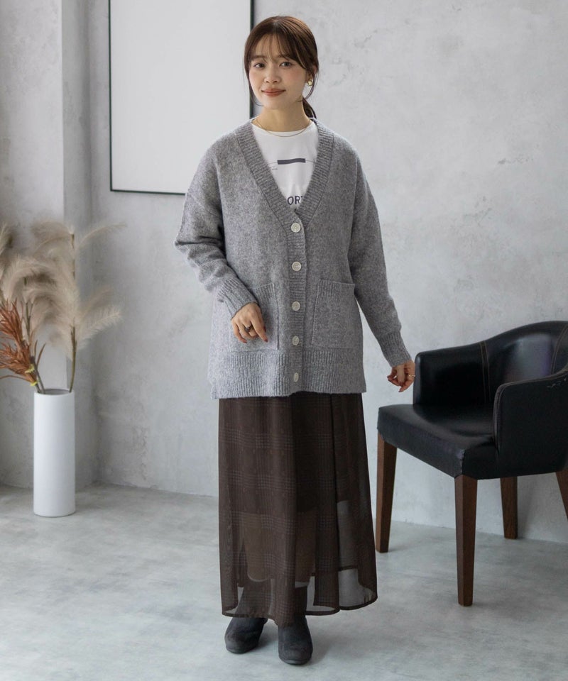 [期間限定knit]HusHusH  杢ロングカーディガン レディース商品画像-39