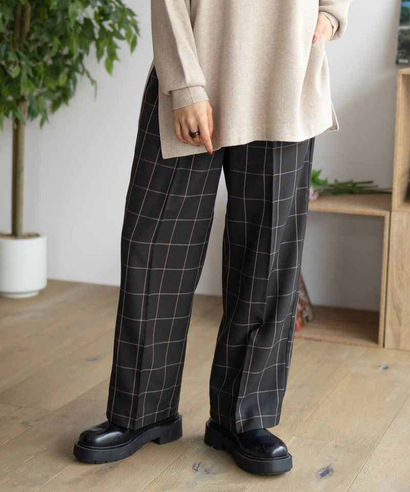 HusHusH  チェックワイドパンツ レディース商品画像-4