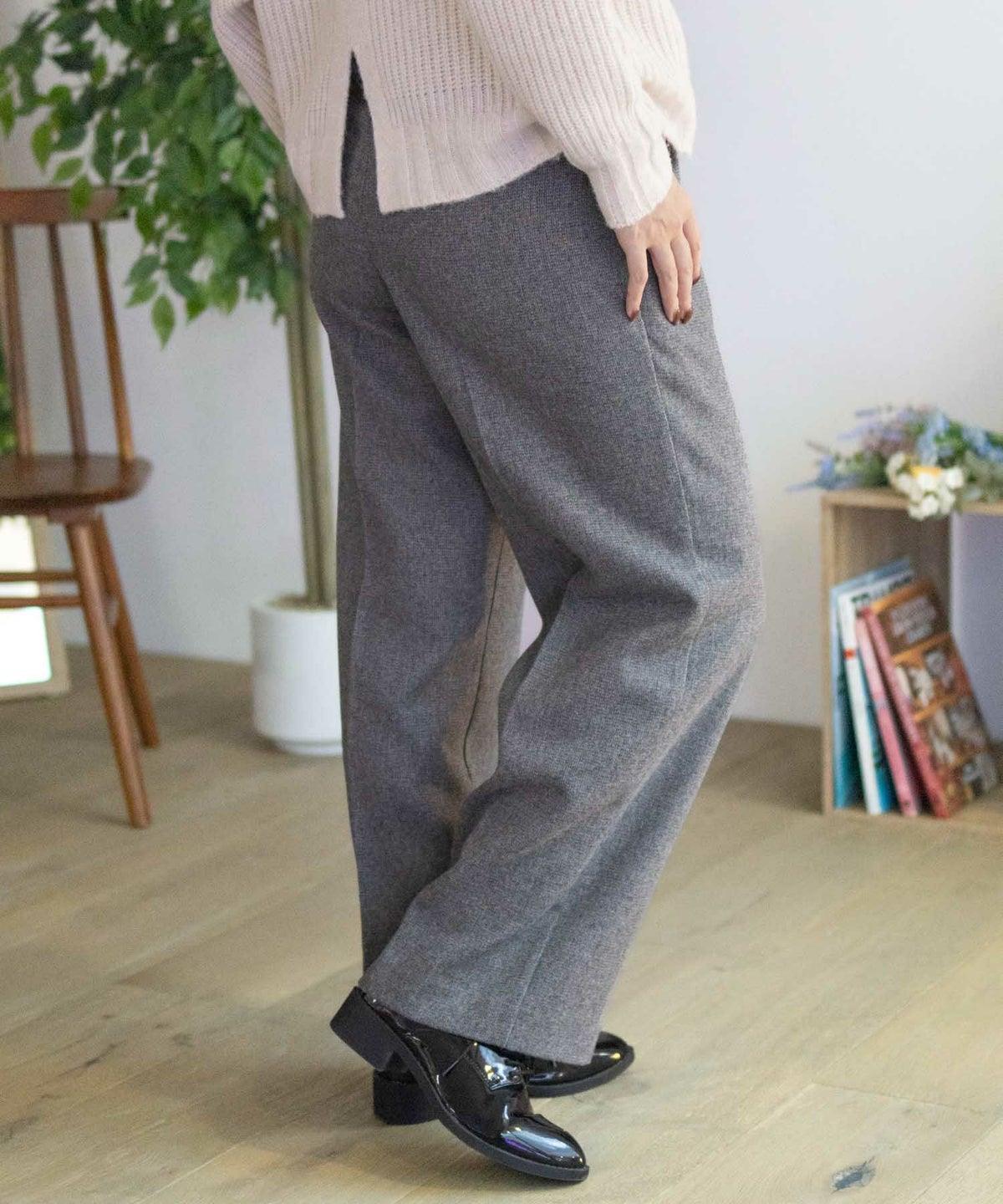 HusHusH タックセミワイドパンツ レディース