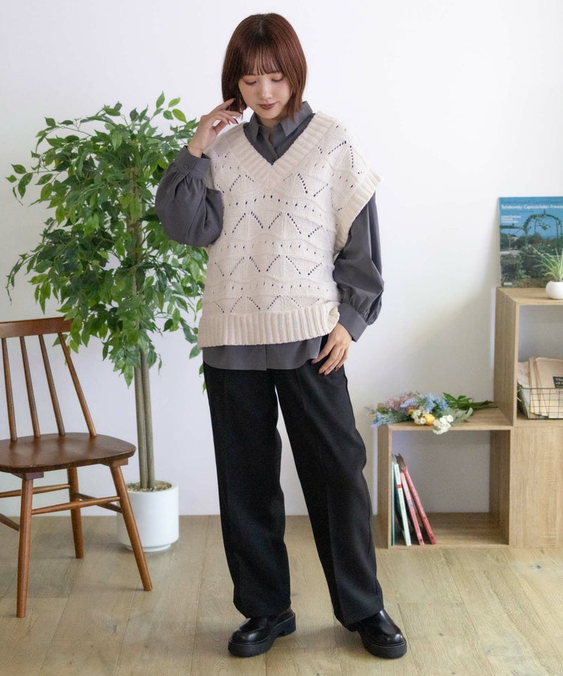 HusHusH タックセミワイドパンツ レディース商品画像-40