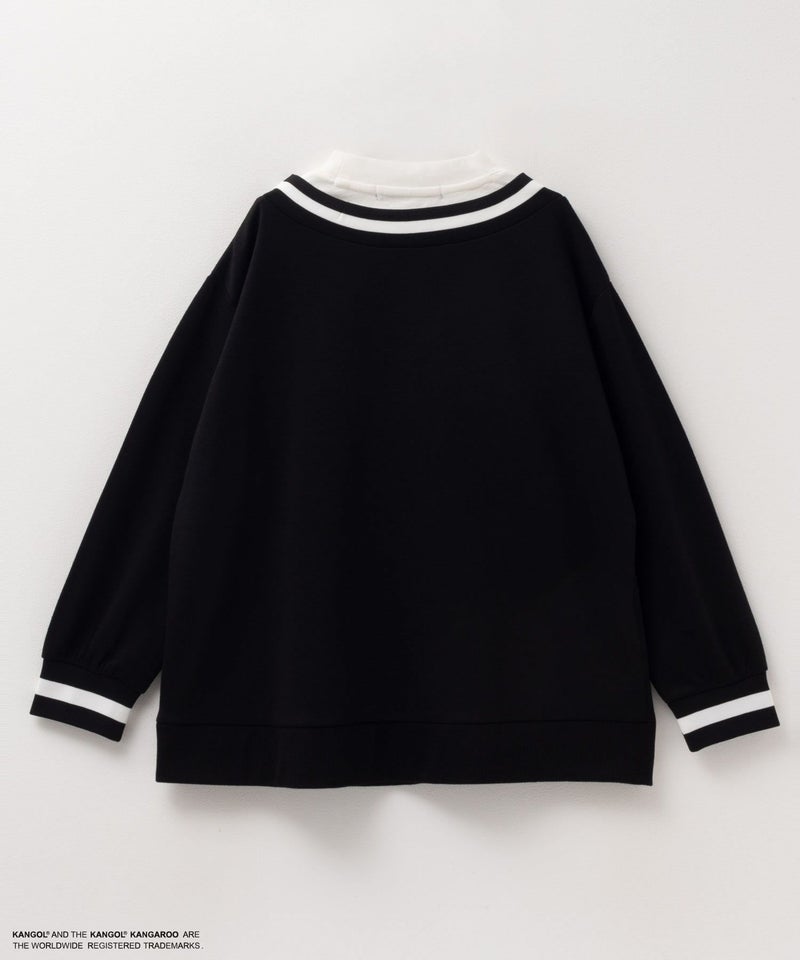 KANGOL  ポンチ素材 フェイクレイヤードトレーナー キッズ商品画像-4