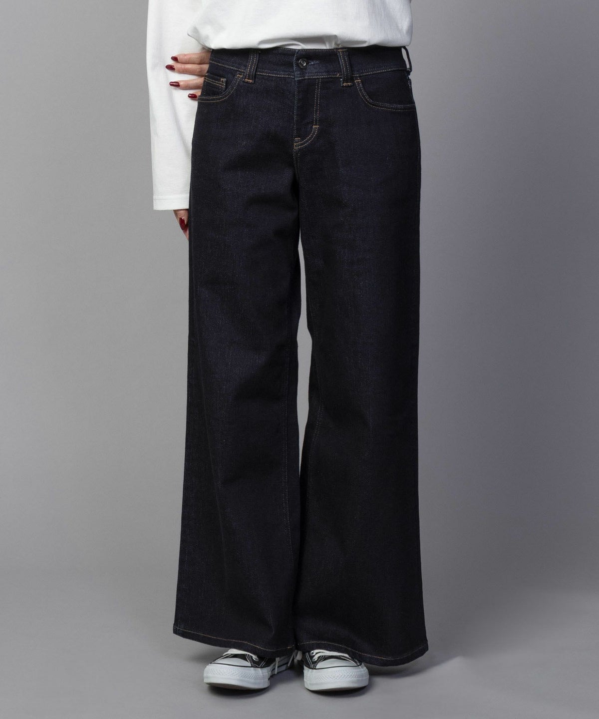 C17 ワイドバギーパンツ レディース