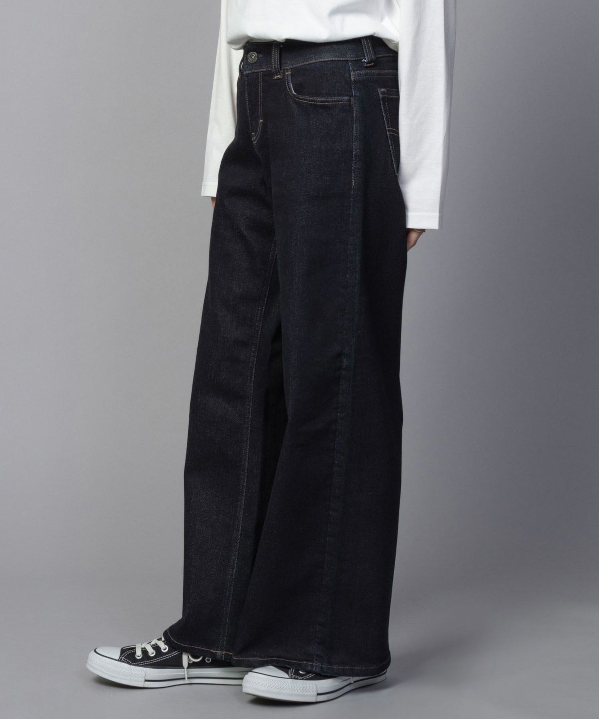 C17 ワイドバギーパンツ レディース