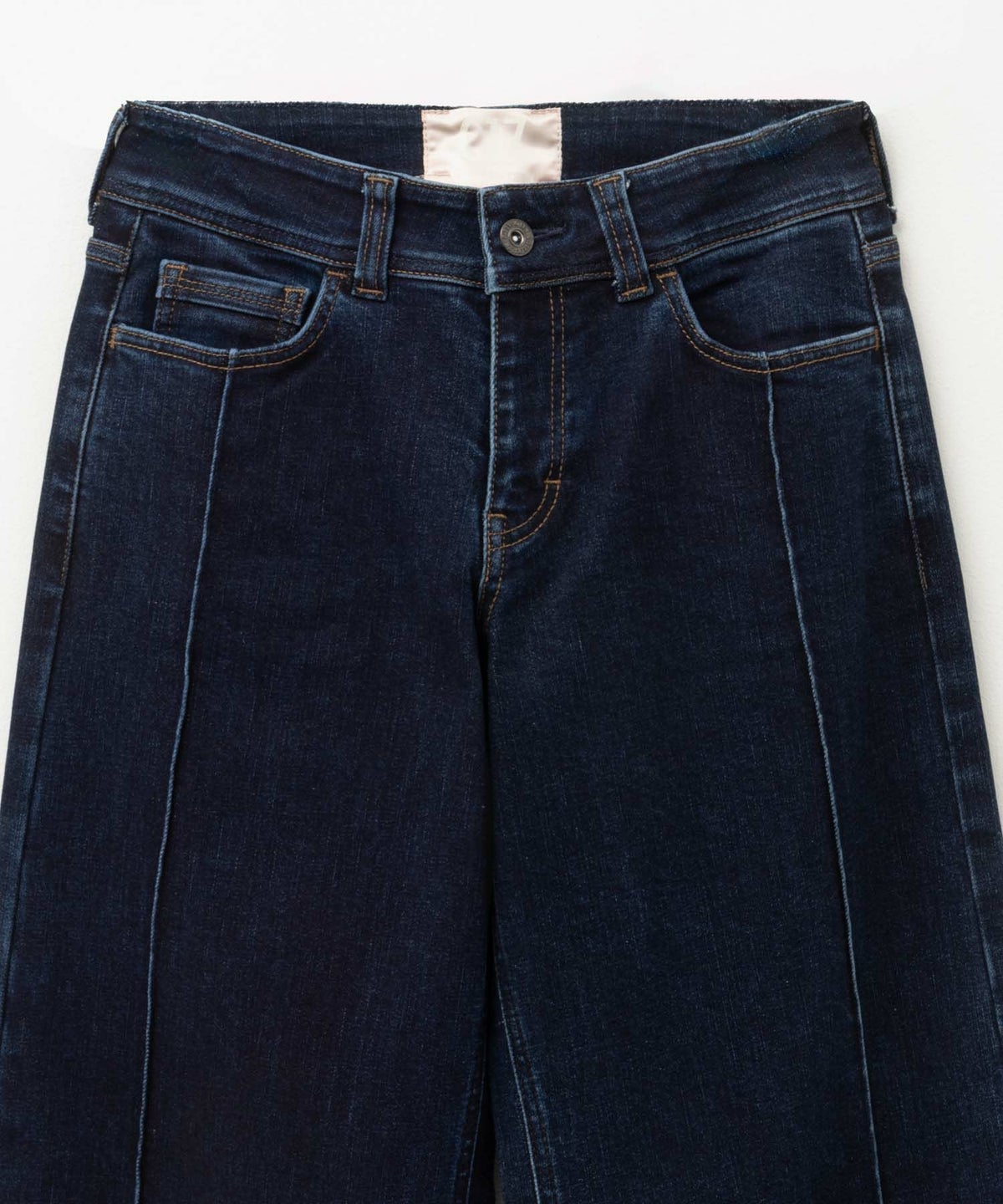 C17 タックワイドバギーデニムパンツ レディース