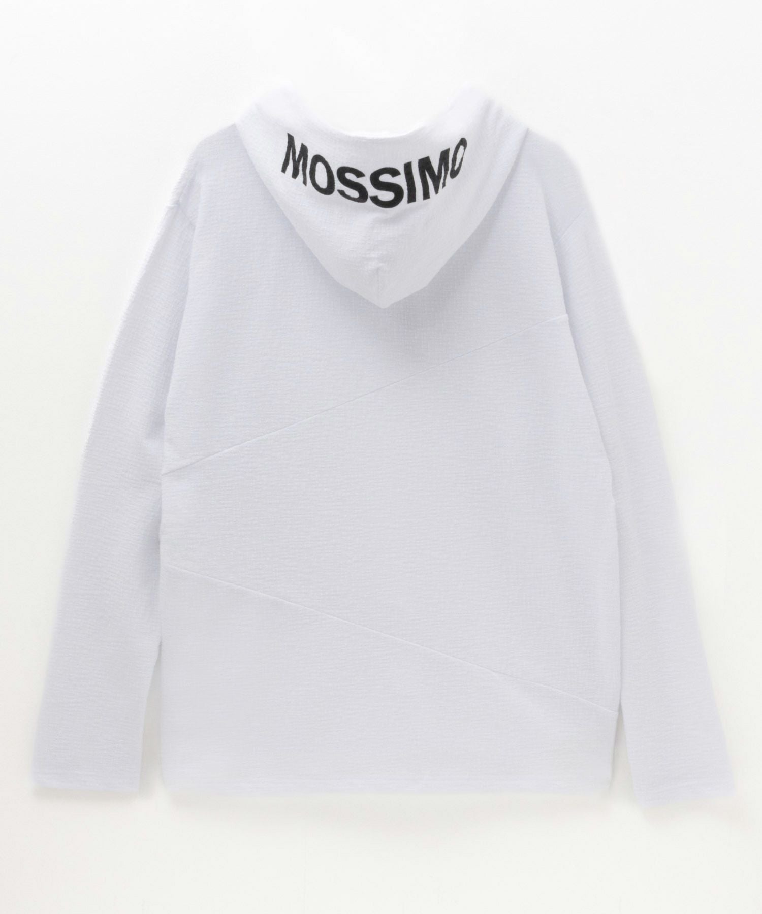 【上質 洗練】MORABITO PREMIER シャツドッキングパーカー M MOSSIMO ふくれジャガードパーカー メンズ