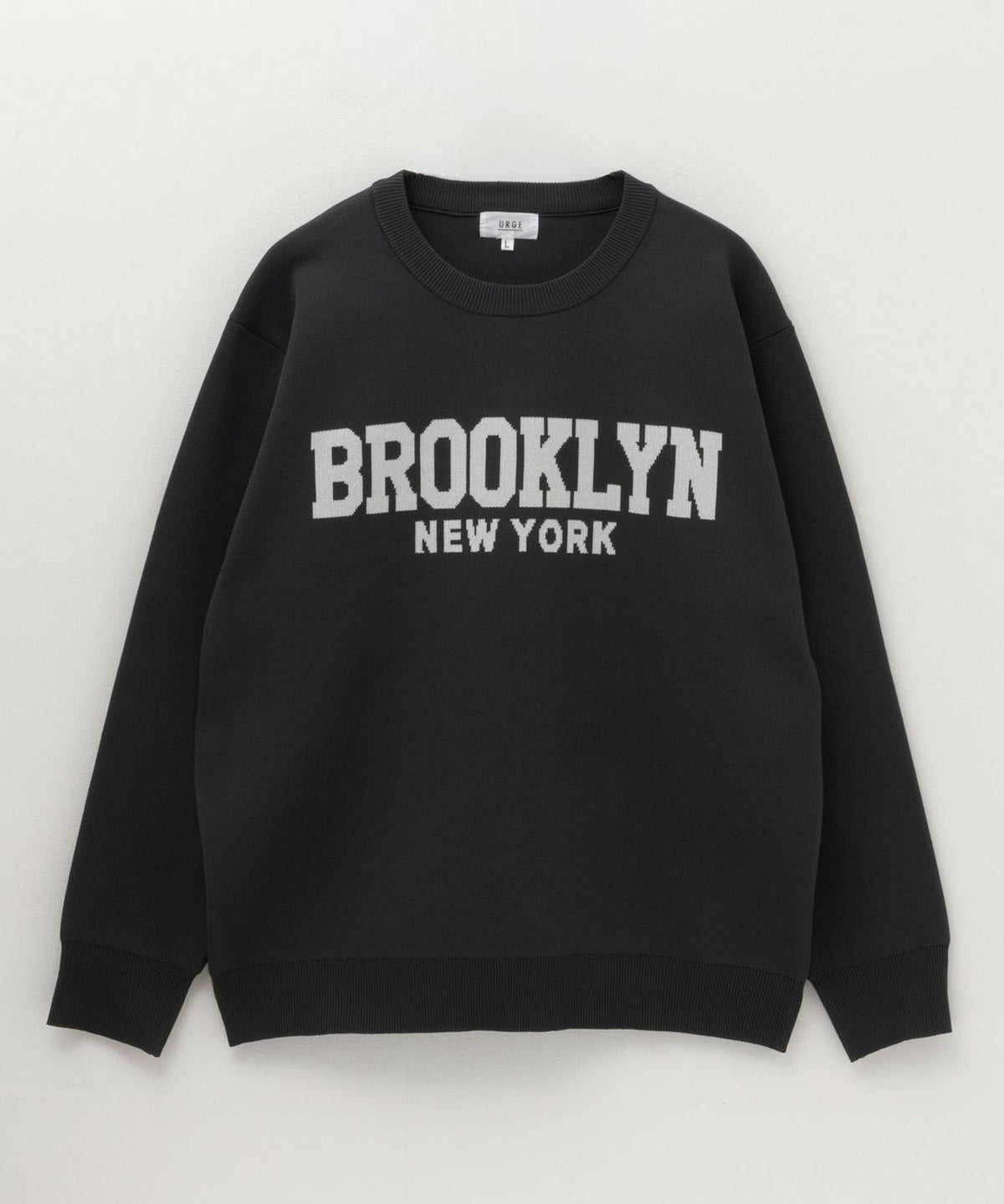 7Gジャガードスウェットライククルーニット メンズ