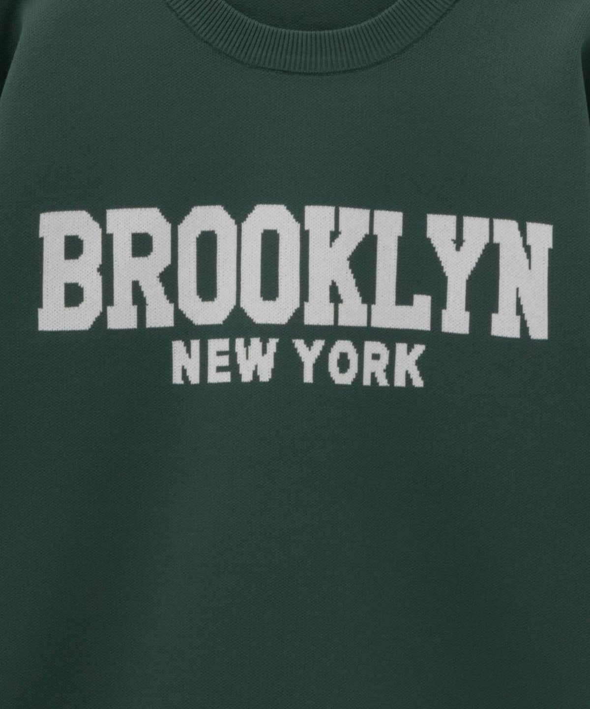 7Gジャガードスウェットライククルーニット メンズ