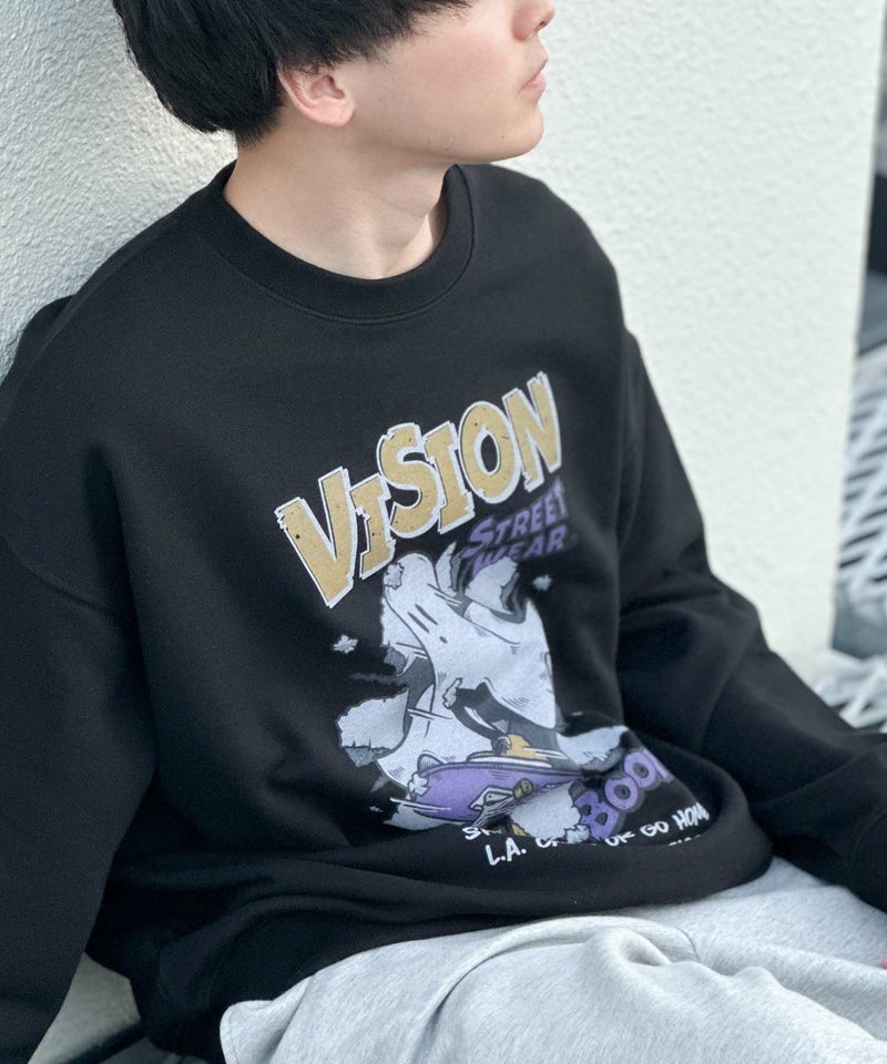 VISION STREET WEAR クラッシュオバケトレーナー メンズ商品画像-2