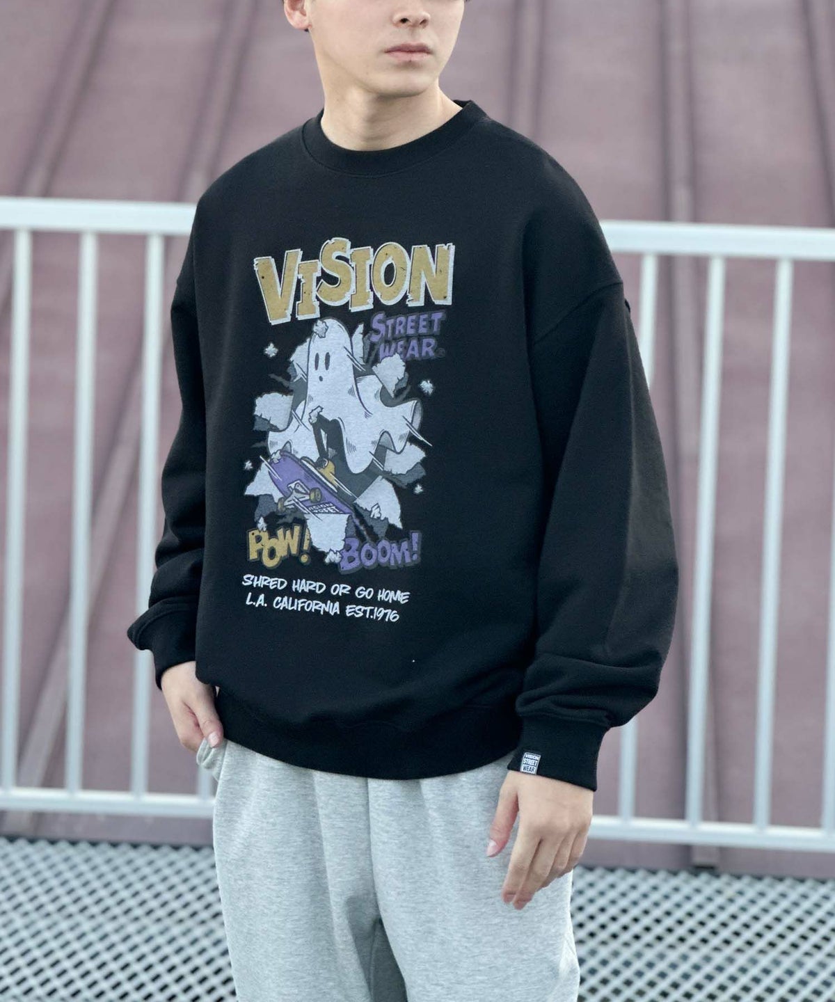 VISION STREET WEAR クラッシュオバケトレーナー メンズ