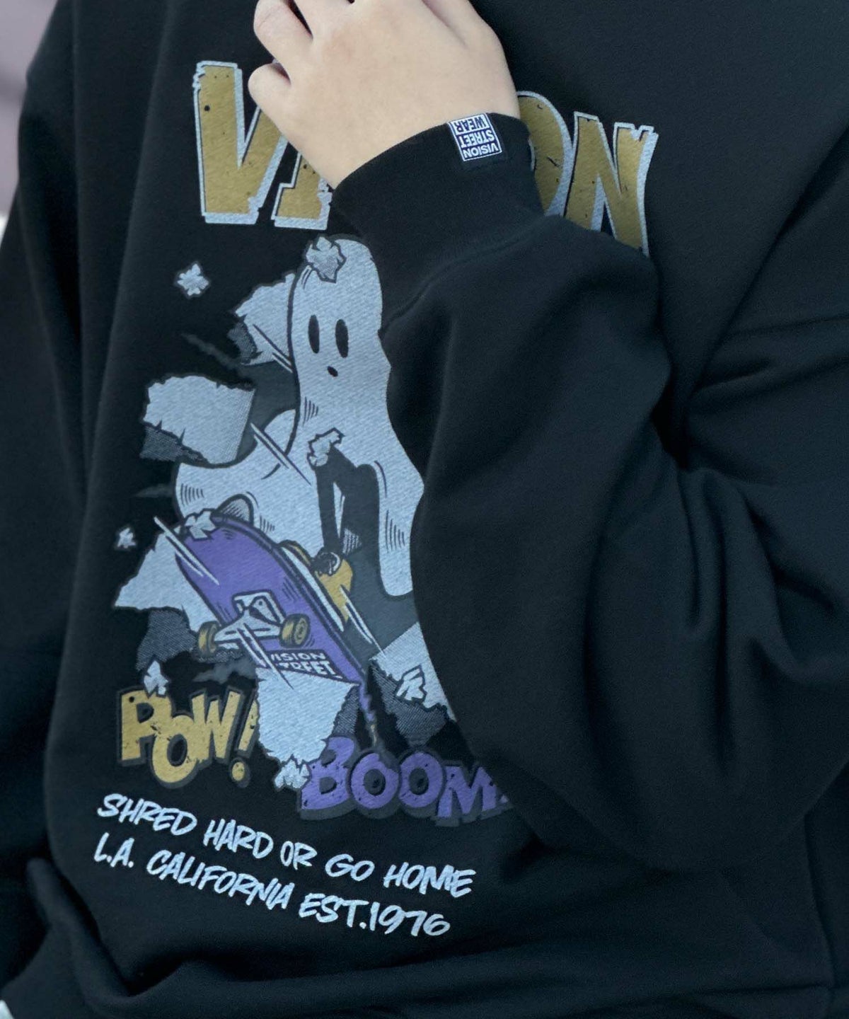 VISION STREET WEAR クラッシュオバケトレーナー メンズ