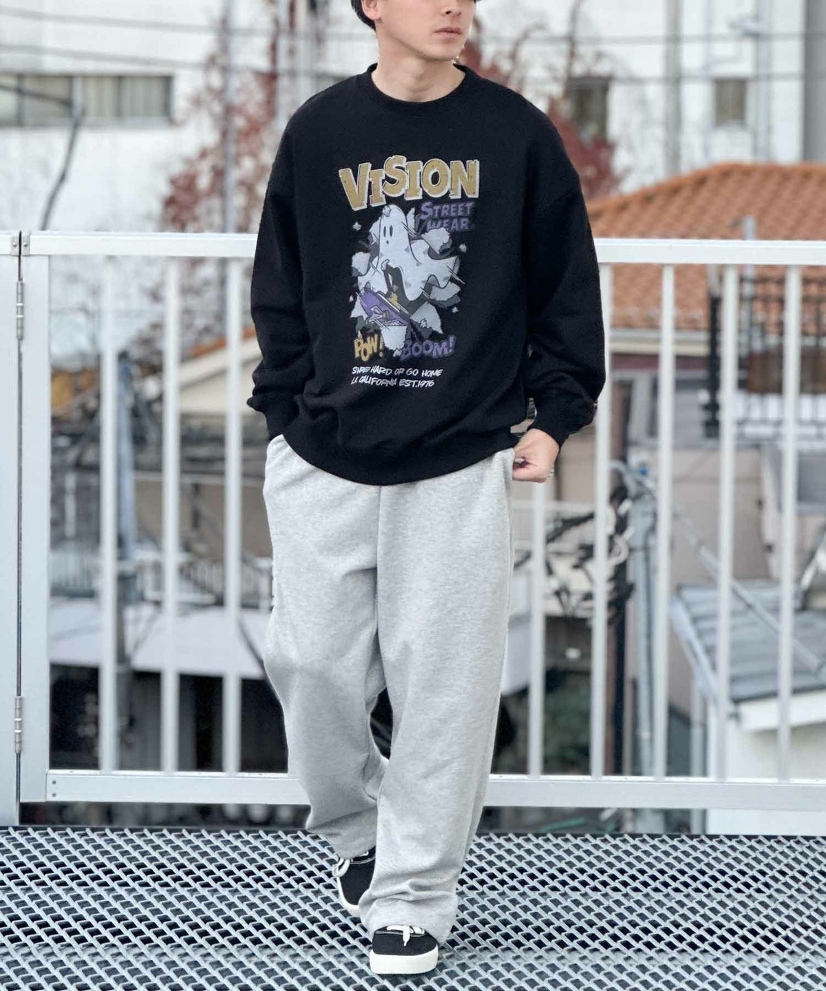 VISION STREET WEAR クラッシュオバケトレーナー メンズ