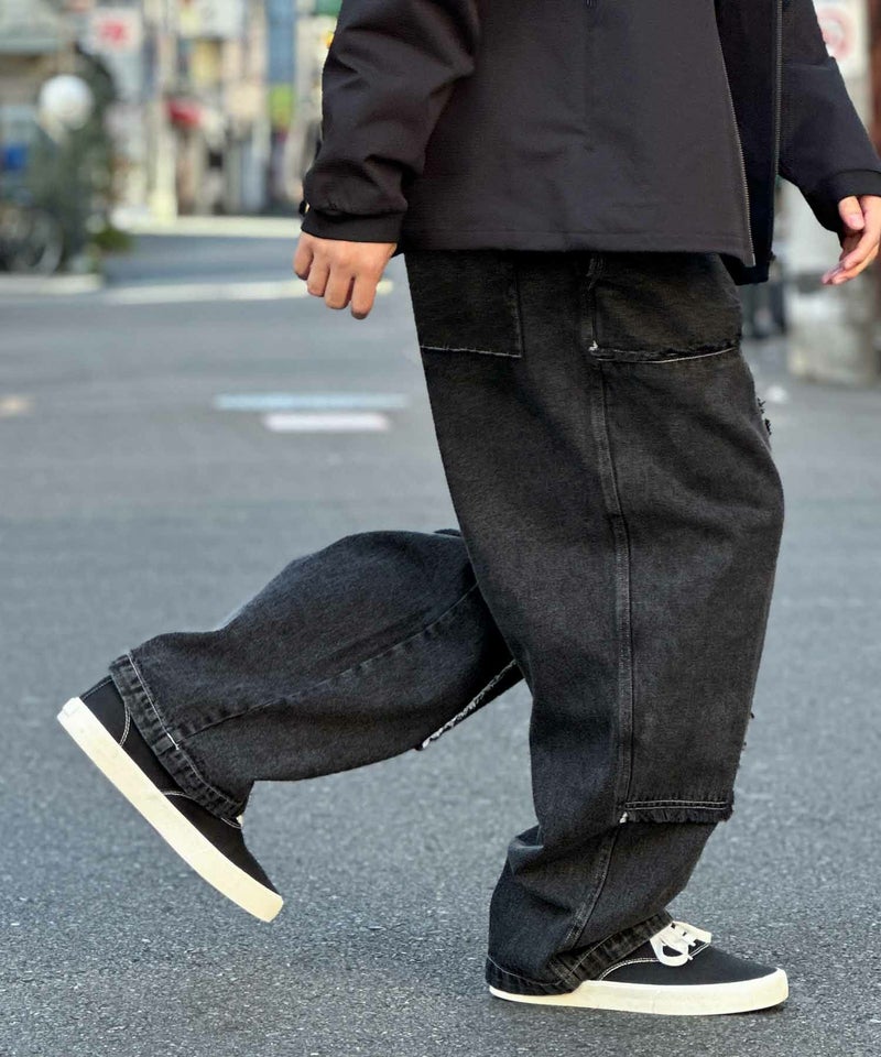 NOBLE PRODUCT ダブルニーデニムパンツ メンズ商品画像-2