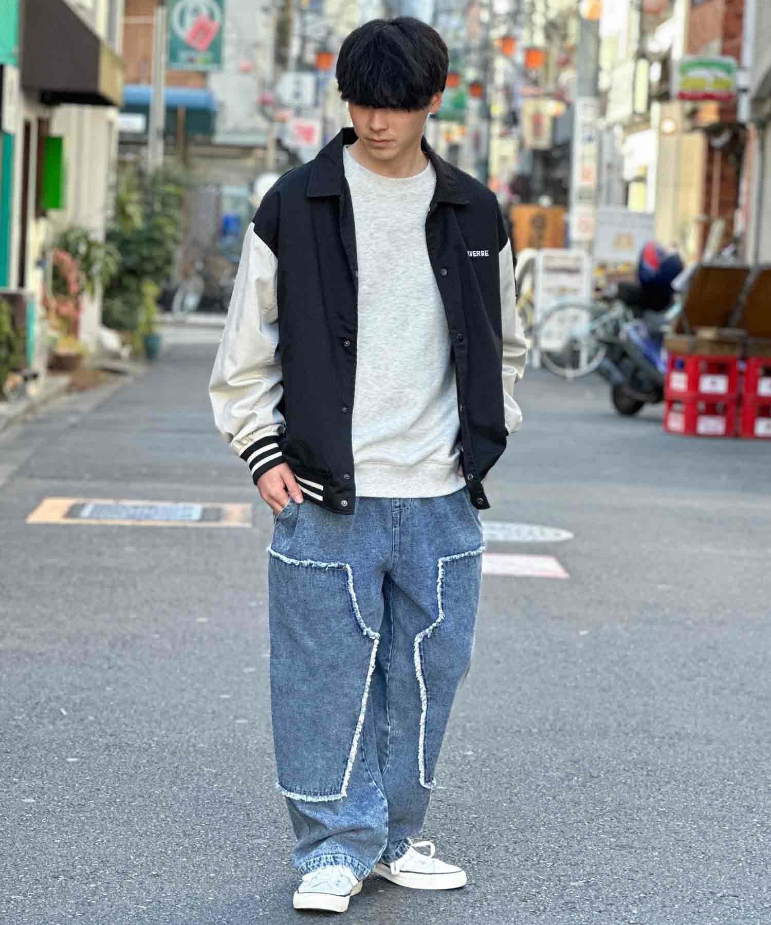 NOBLE PRODUCT ダブルニーデニムパンツ メンズ