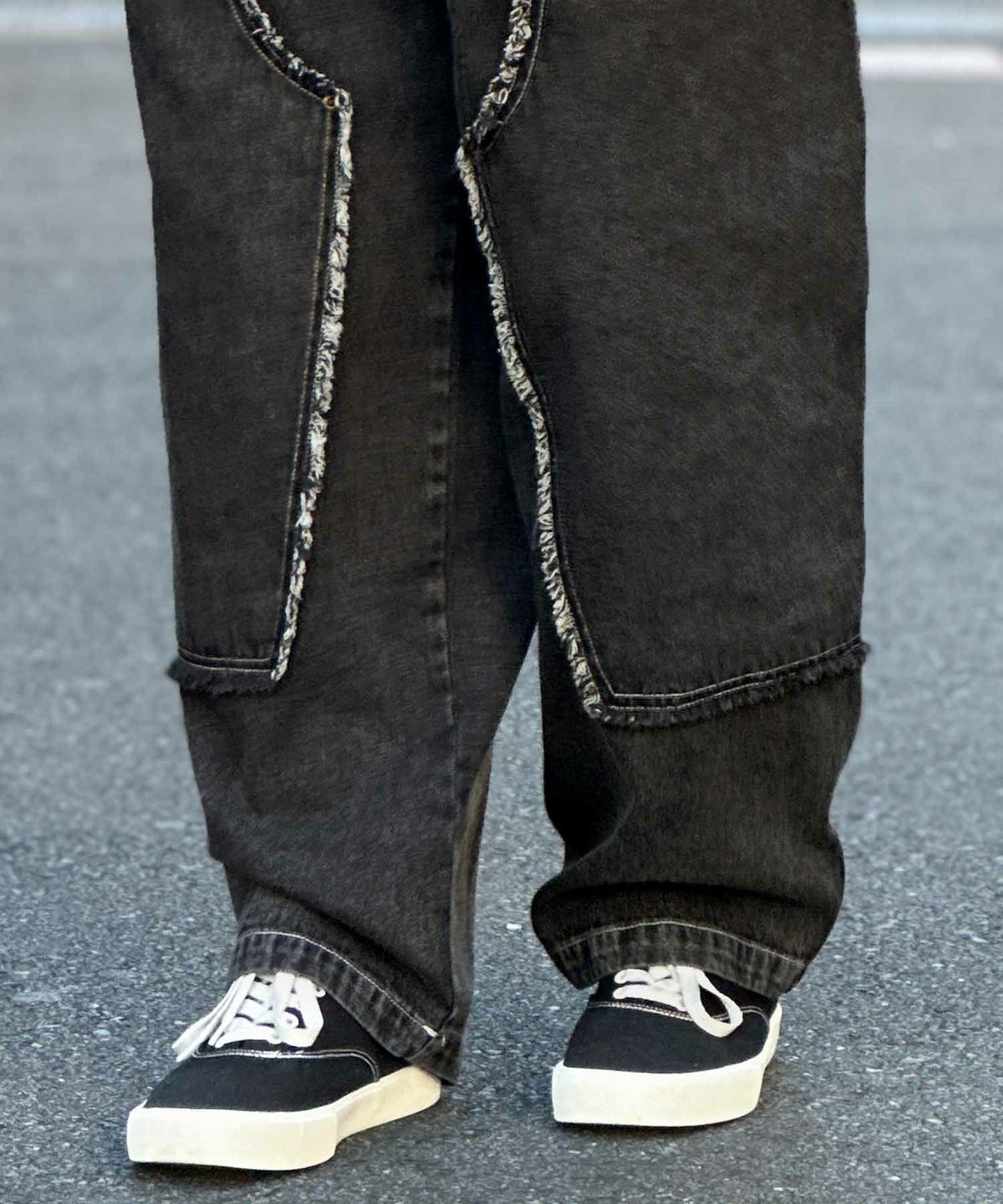  [値下げ]NOBLE PRODUCT ダブルニーデニムパンツ メンズ