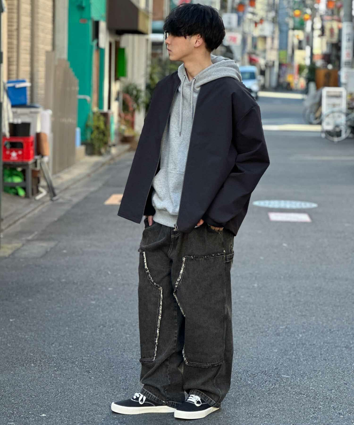 NOBLE PRODUCT ダブルニーデニムパンツ メンズ