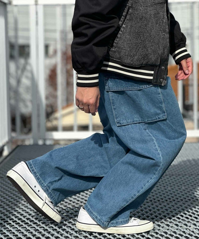 VISION STREET WEAR カラーデニムカーゴパンツ メンズ商品画像-4