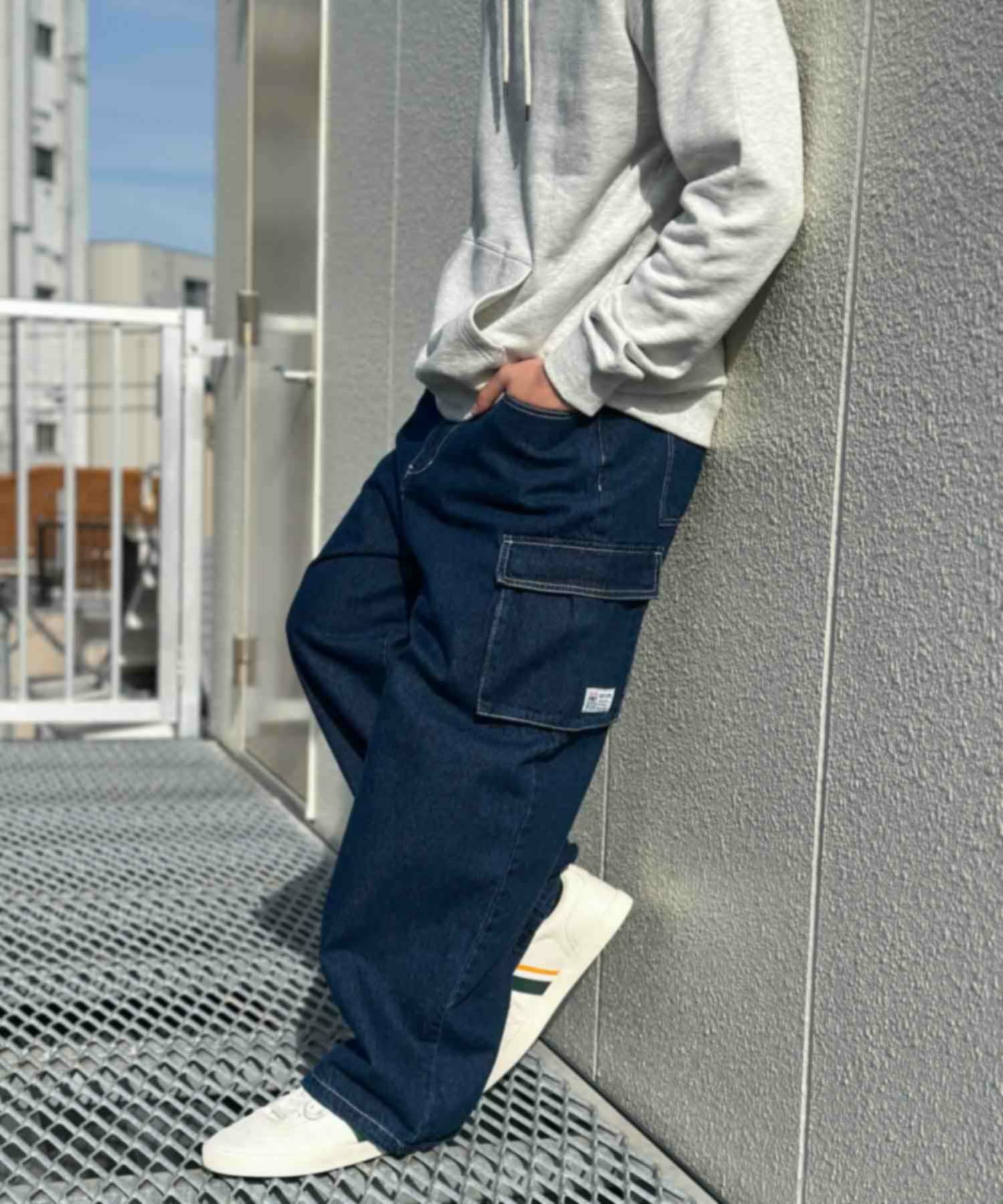 VISION STREET WEAR カラーデニムカーゴパンツ メンズ