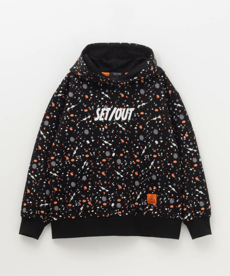 RICH MIX ポンチ素材 飛ばしプリントパーカー キッズ商品画像-1