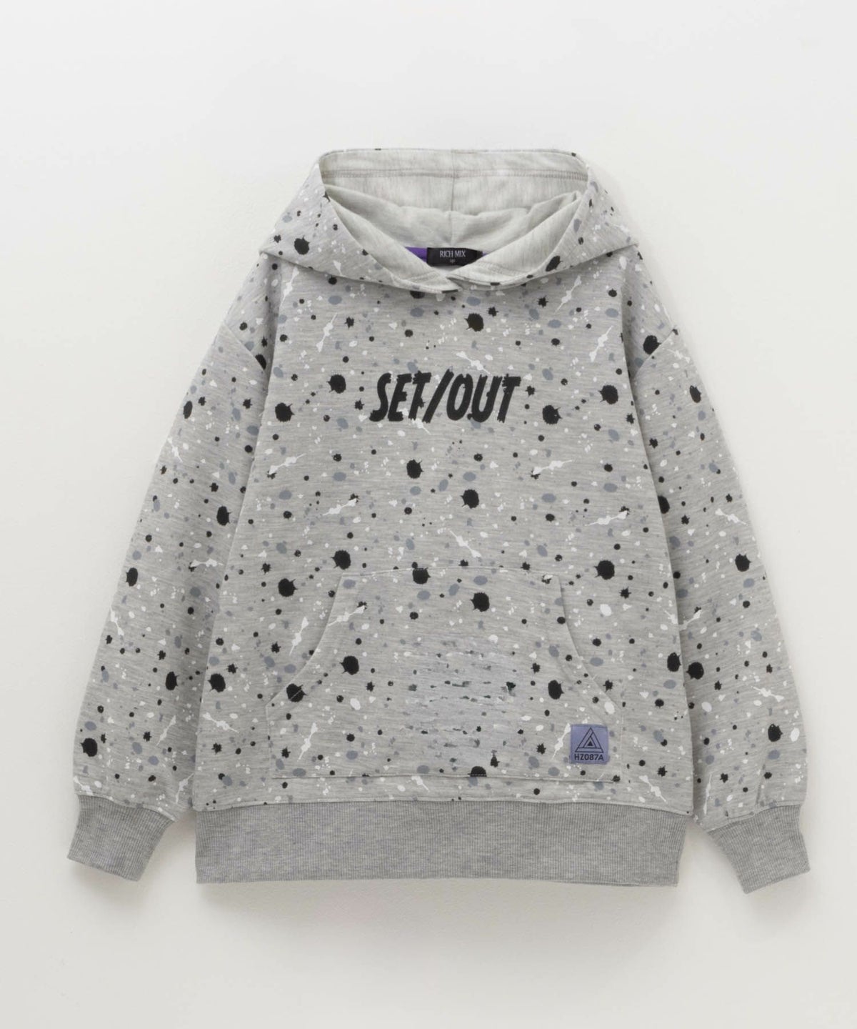 [値下げ]RICH MIX ポンチ素材 飛ばしプリントパーカー キッズ