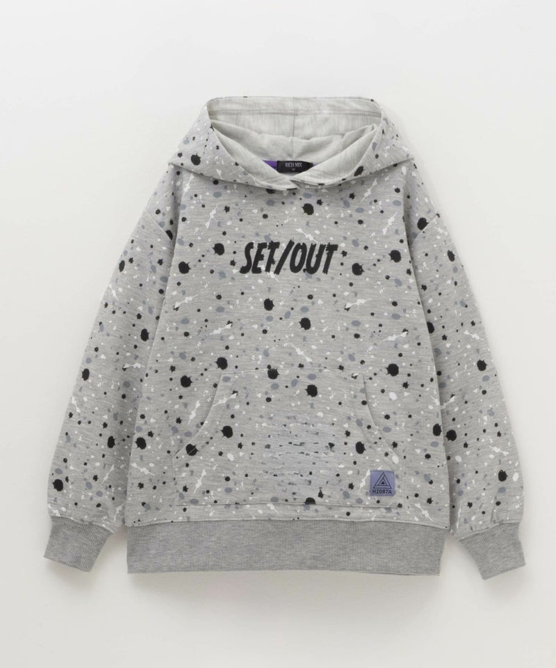 RICH MIX ポンチ素材 飛ばしプリントパーカー キッズ商品画像-3